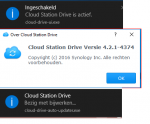 cloudstation drive blijft melden.png